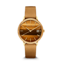 Bamboo Gold Tigers Eye Womens Modern Minimal 36mm