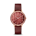 Wine Stained Oak Gold Modern Minimal 36mm