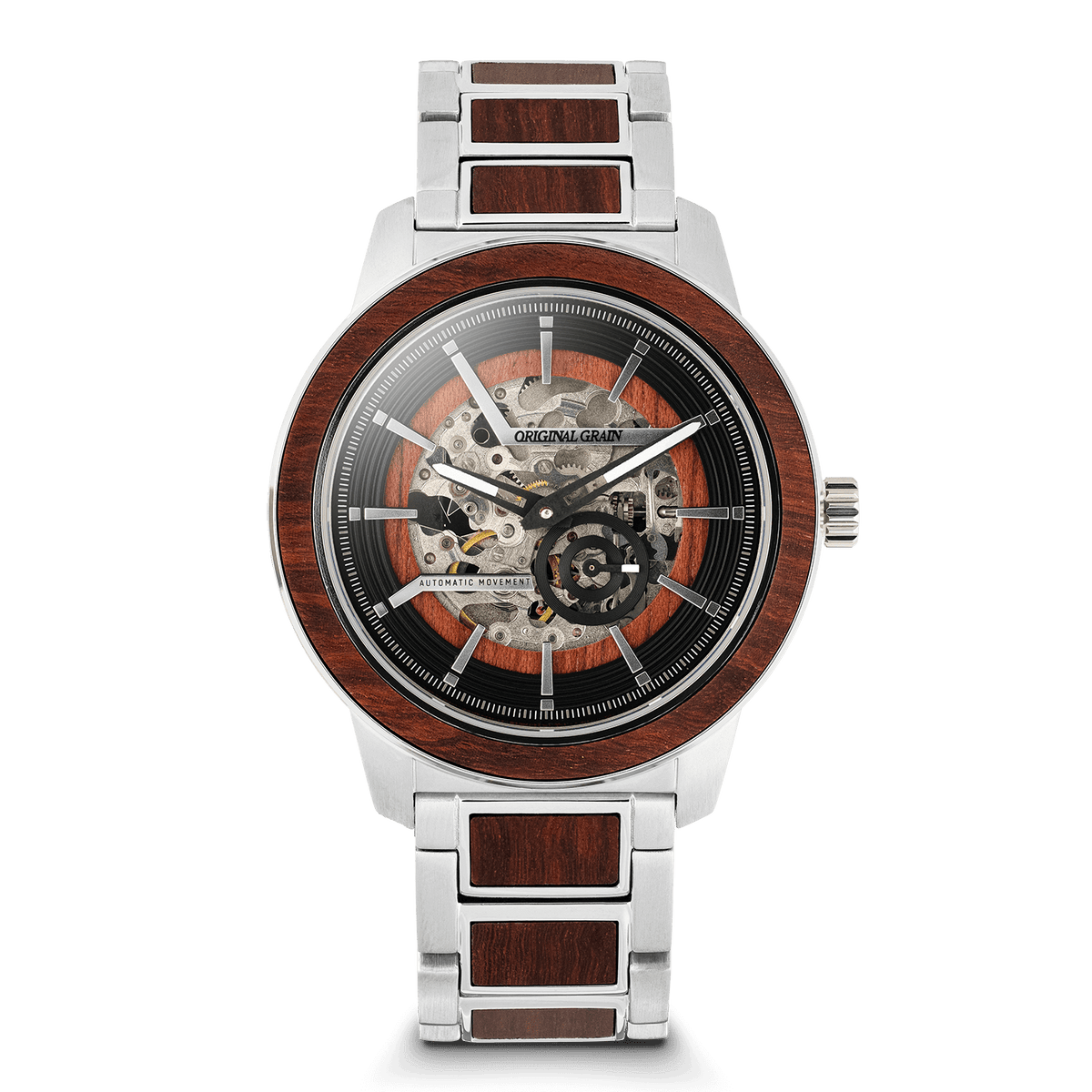 Rosewood Silver Barrel Automatic 46mm