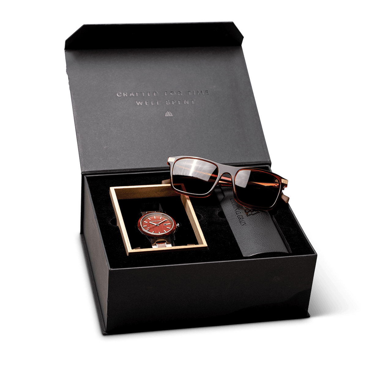 Rosewood Chrome Classic + Whiskey Brown Sunglass Gift Kit