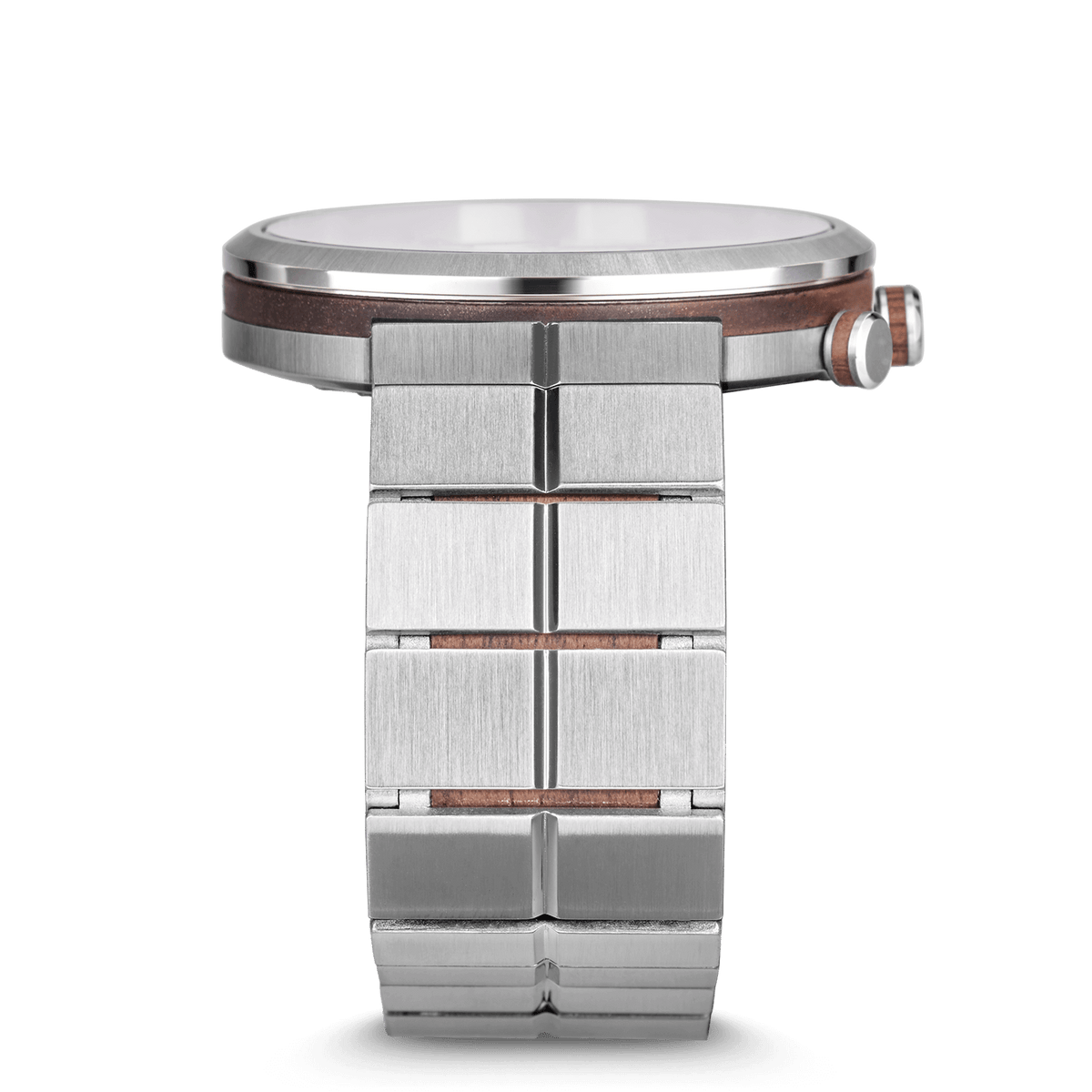Walnut Silver Sport Minmal 43mm