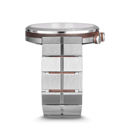 Walnut Silver Sport Minmal 43mm