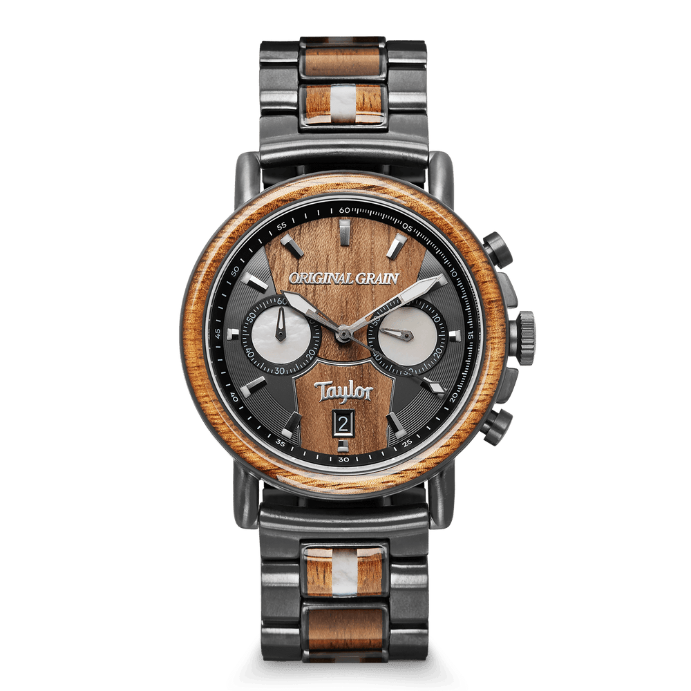 Taylor Guitars Koa Gunmetal Chrono 44mm