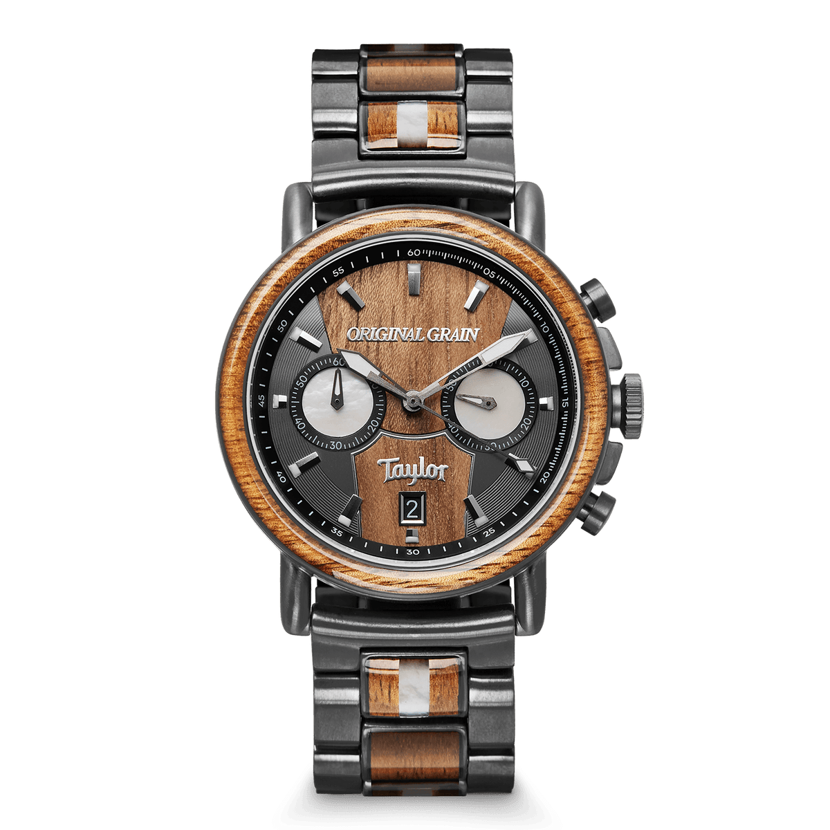 Taylor Guitars Koa Gunmetal Chrono 44mm