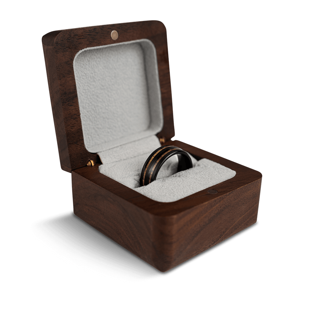 Whiskey Black Double Barrel Ring