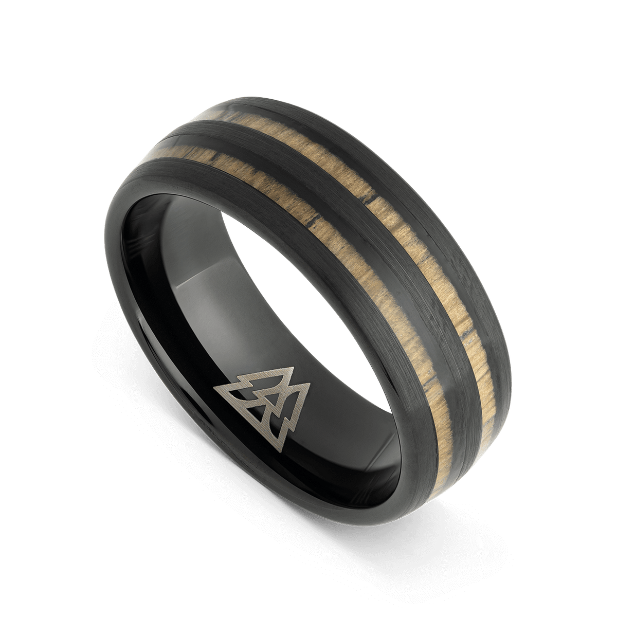 Whiskey Black Double Barrel Ring