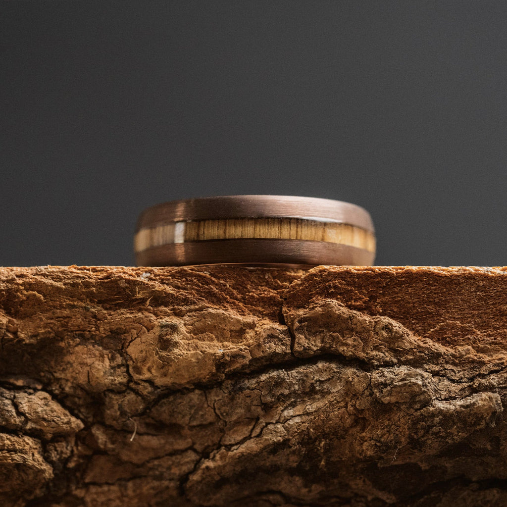 Whiskey Espresso Single Barrel Thin Ring