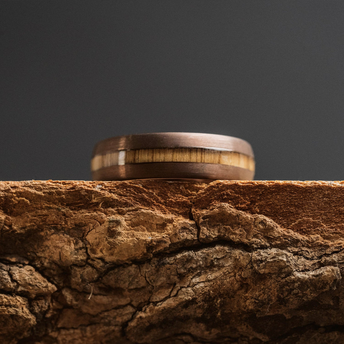 Whiskey Espresso Single Barrel Thin Ring