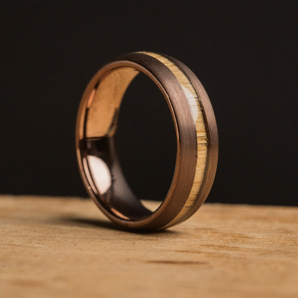 Whiskey Espresso Single Barrel Thin Ring