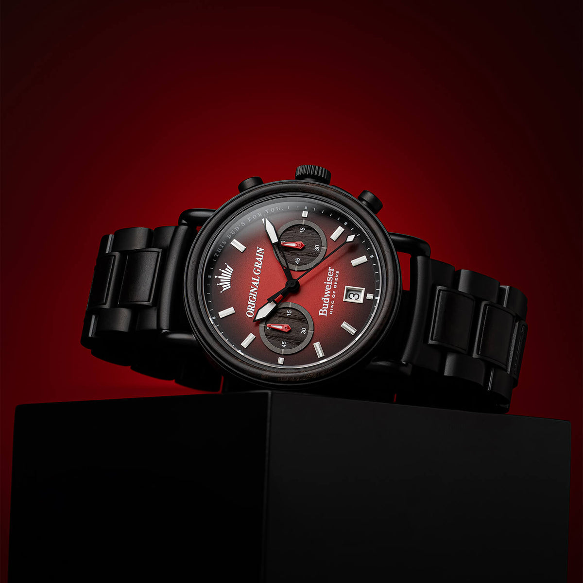Budweiser King of Beers Black Chrono 42mm