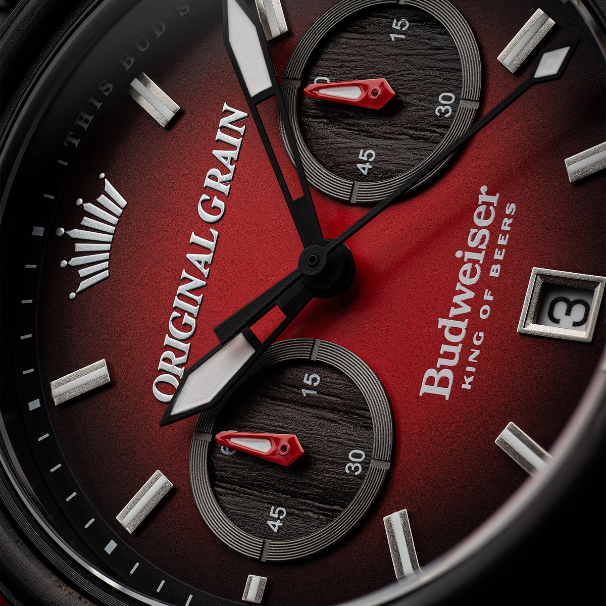 Budweiser King of Beers Black Chrono 42mm