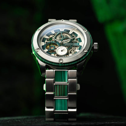 Malachite Rugged Silver Automatic 45mm