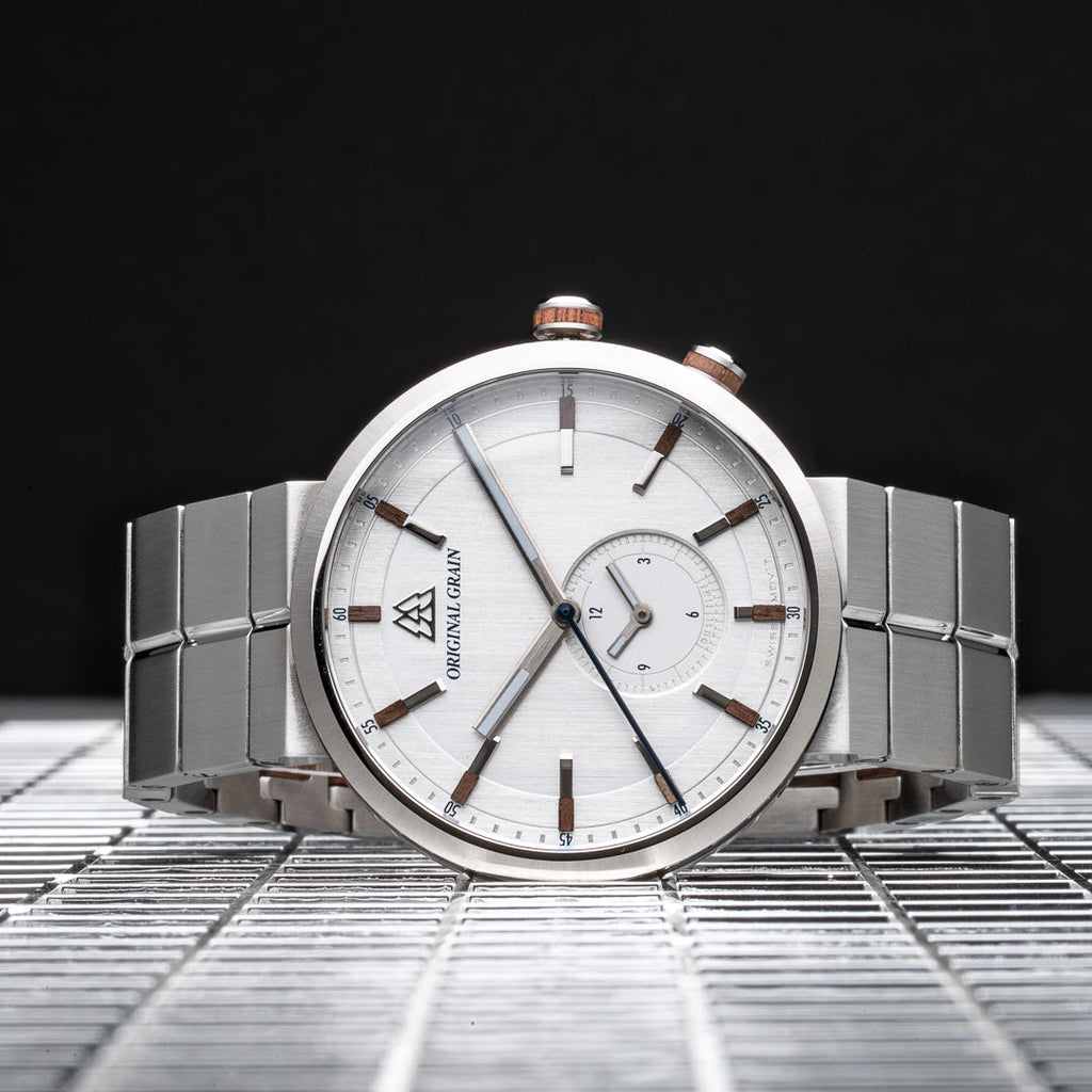 Walnut Silver Sport Minmal 43mm