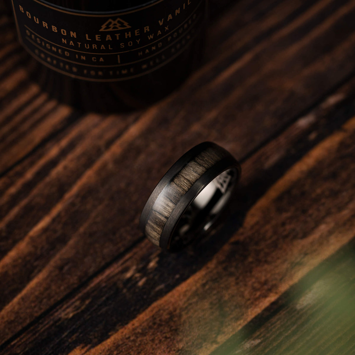 Military Gunmetal Single Barrel Ring