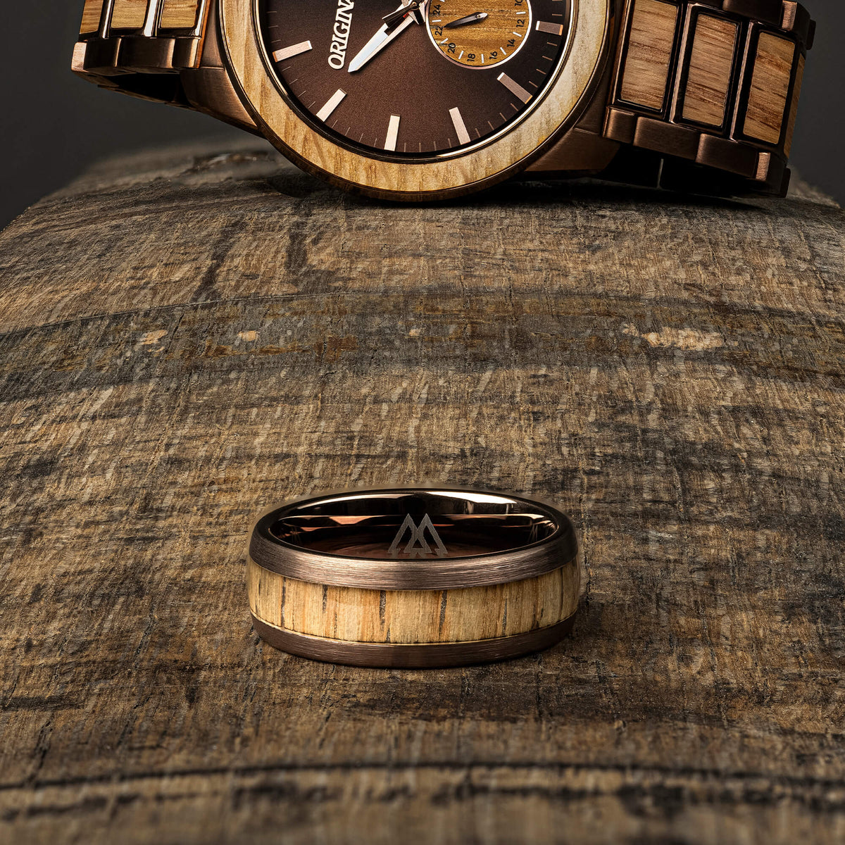 Whiskey Espresso Single Barrel Ring