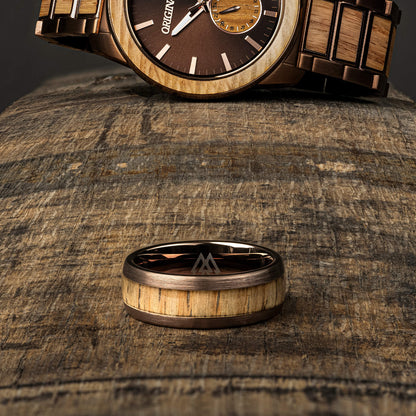 Whiskey Espresso Single Barrel Ring
